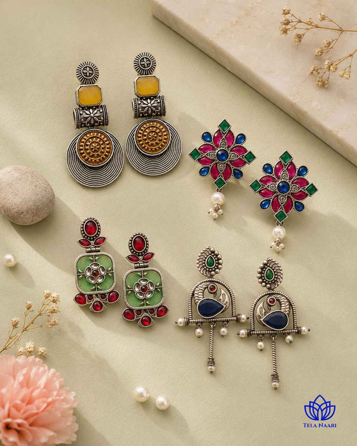 Silver-plated earrings from the Alora Hamper&