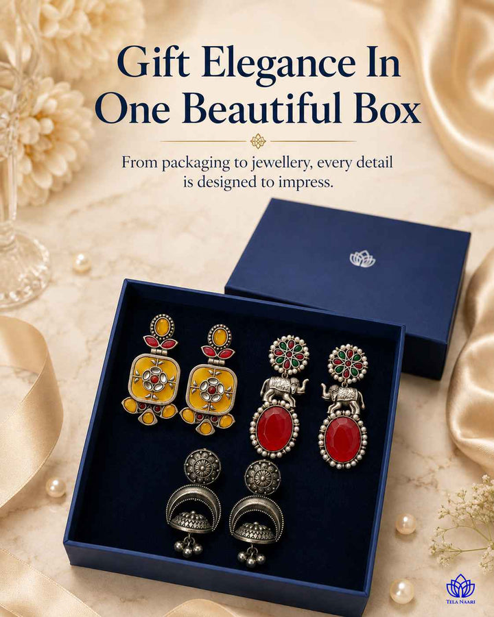 Silver-plated earrings from the Naira Hamper&