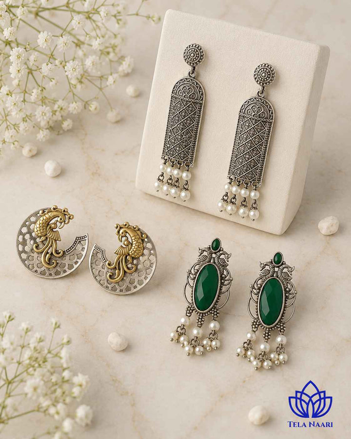 Silver-plated earrings from the Nova Hamper, a wedding gift for colleague