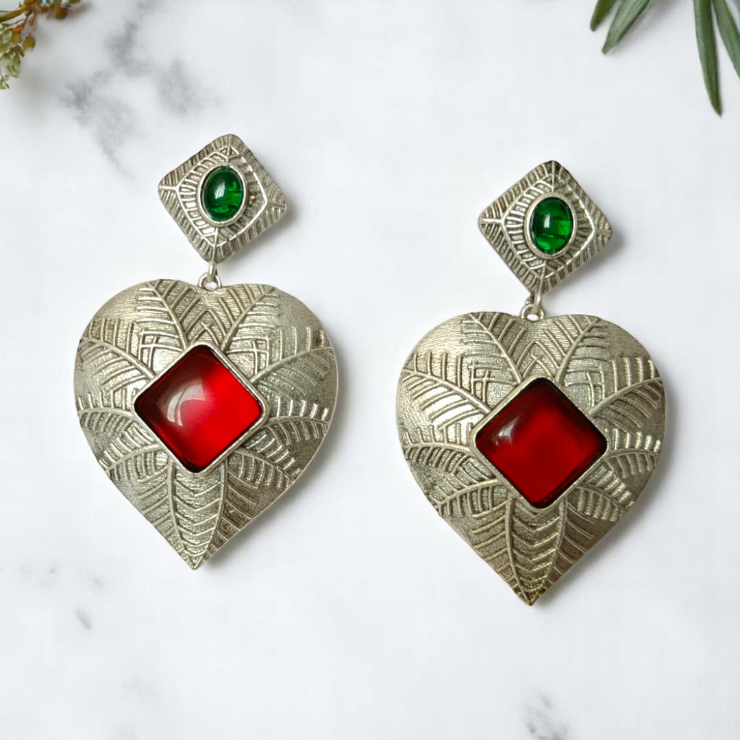 Silver Look Alike Earrings Charu - TelaNaari