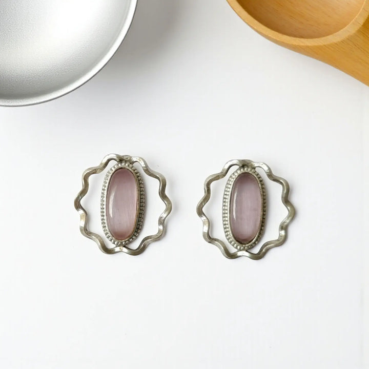 Mushkan Silver Oxidised Earrings