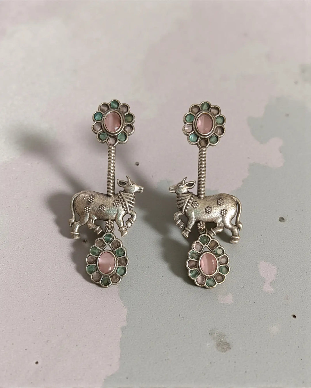 Classic Indumauli Nandi Silver Plated Earrings