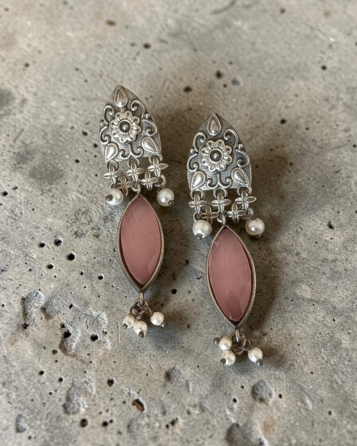 Telanaari Vijahi Silver Plated Stud Earrings