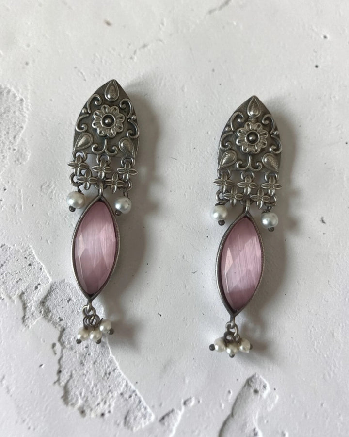 Telanaari Vijahi Silver Plated Stud Earrings