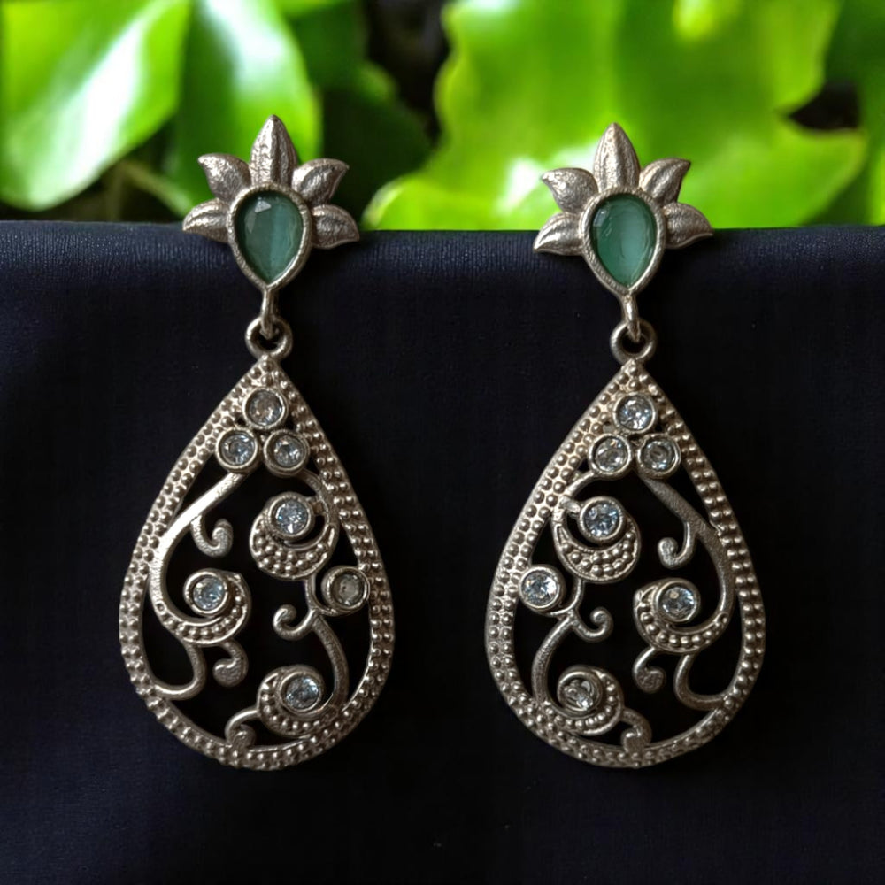 Silver Replica Earrings Poppy - TelaNaari