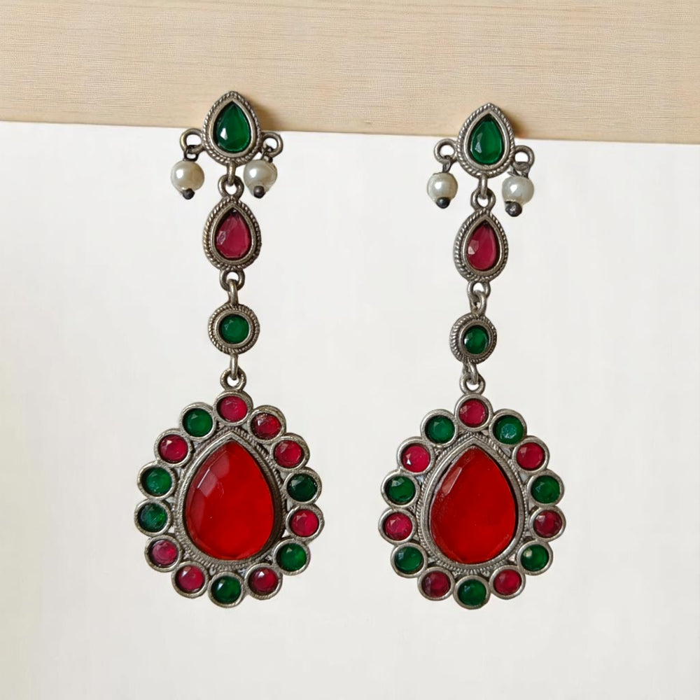 SILVER REPLICA EARRINGS ORCHID - TelaNaari