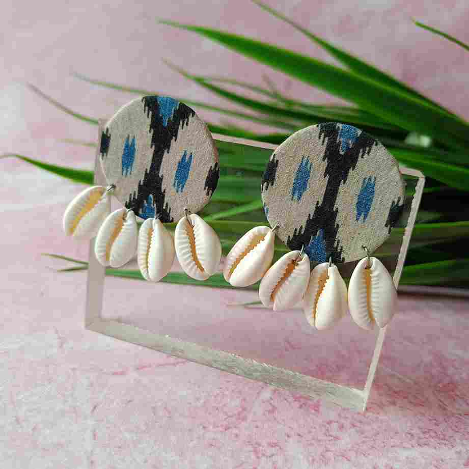 HAND Painted NUSRAT EARRINGS - TelaNaari