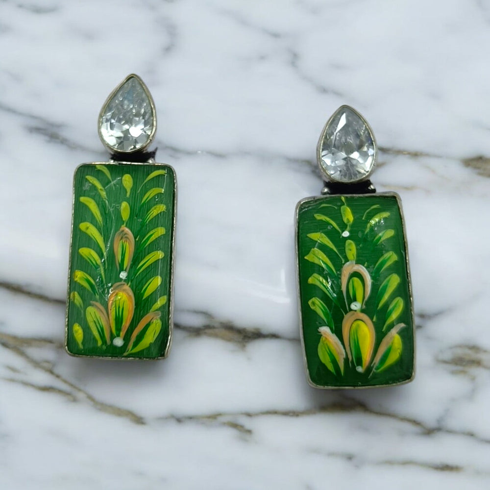 SILVER OXIDISED EARRINGS RUCHIE - TelaNaari