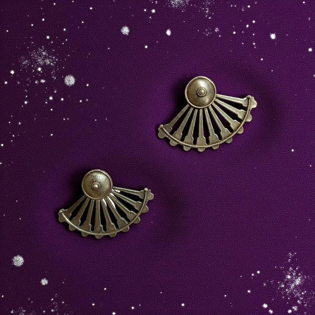 Silver Oxidised Earrings Sazia