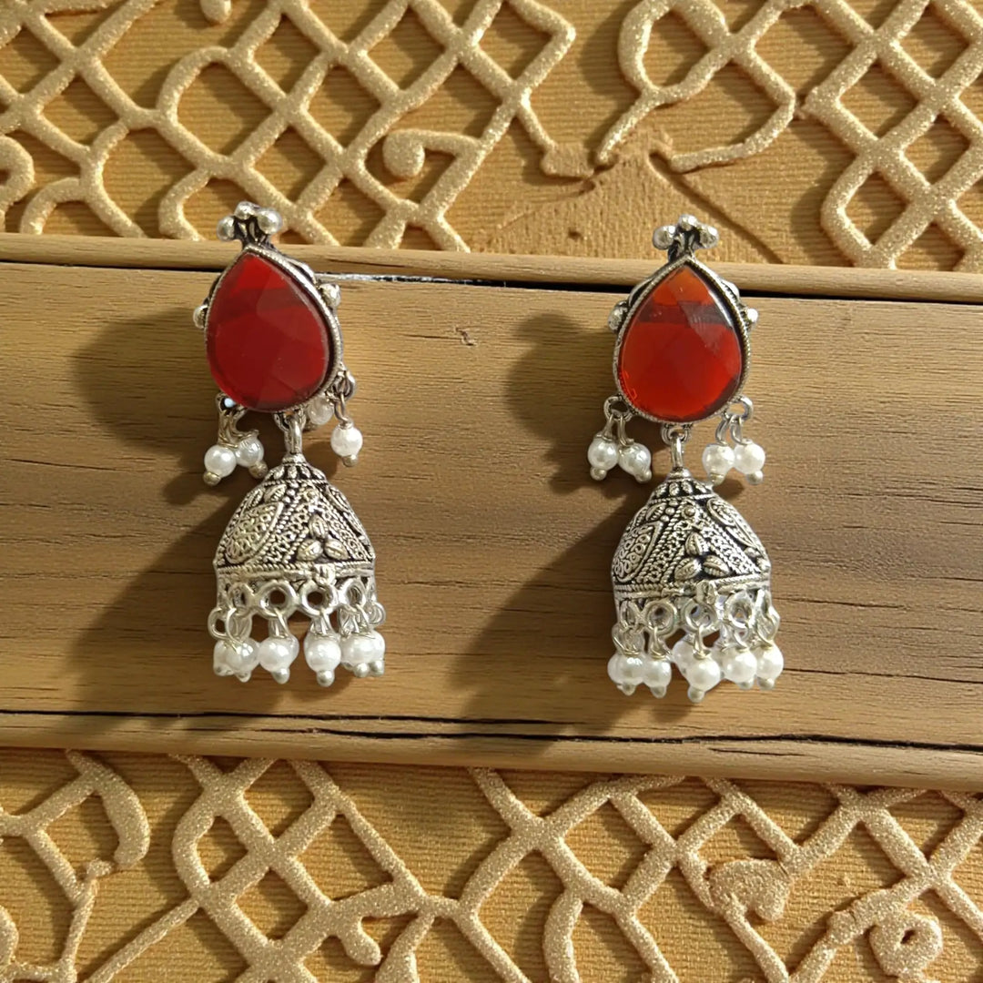 Silver Oxidised Classic Whimsy Jhumki Earrings Arika