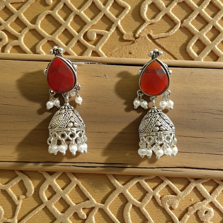 Silver Oxidised Classic Whimsy Jhumki Earrings Arika