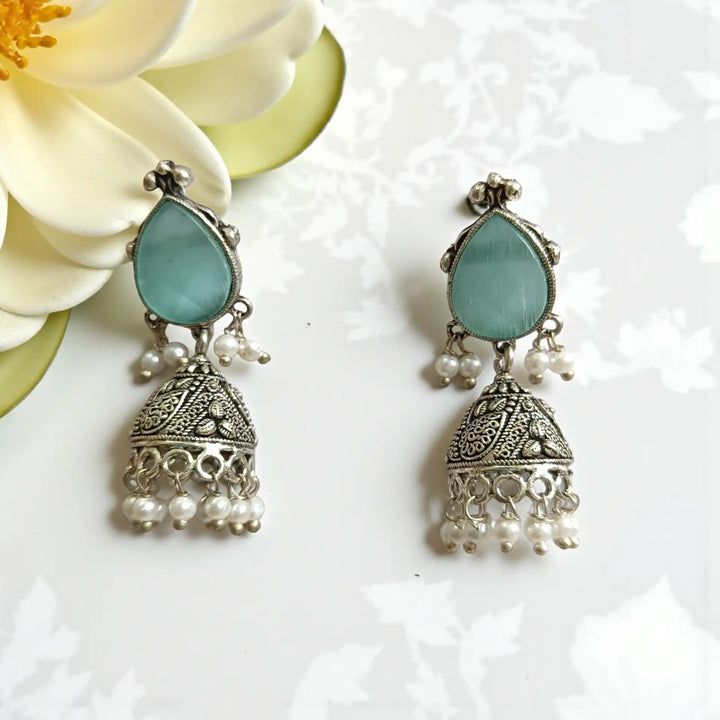 Silver Oxidised Classic Whimsy Jhumki Earrings Arika