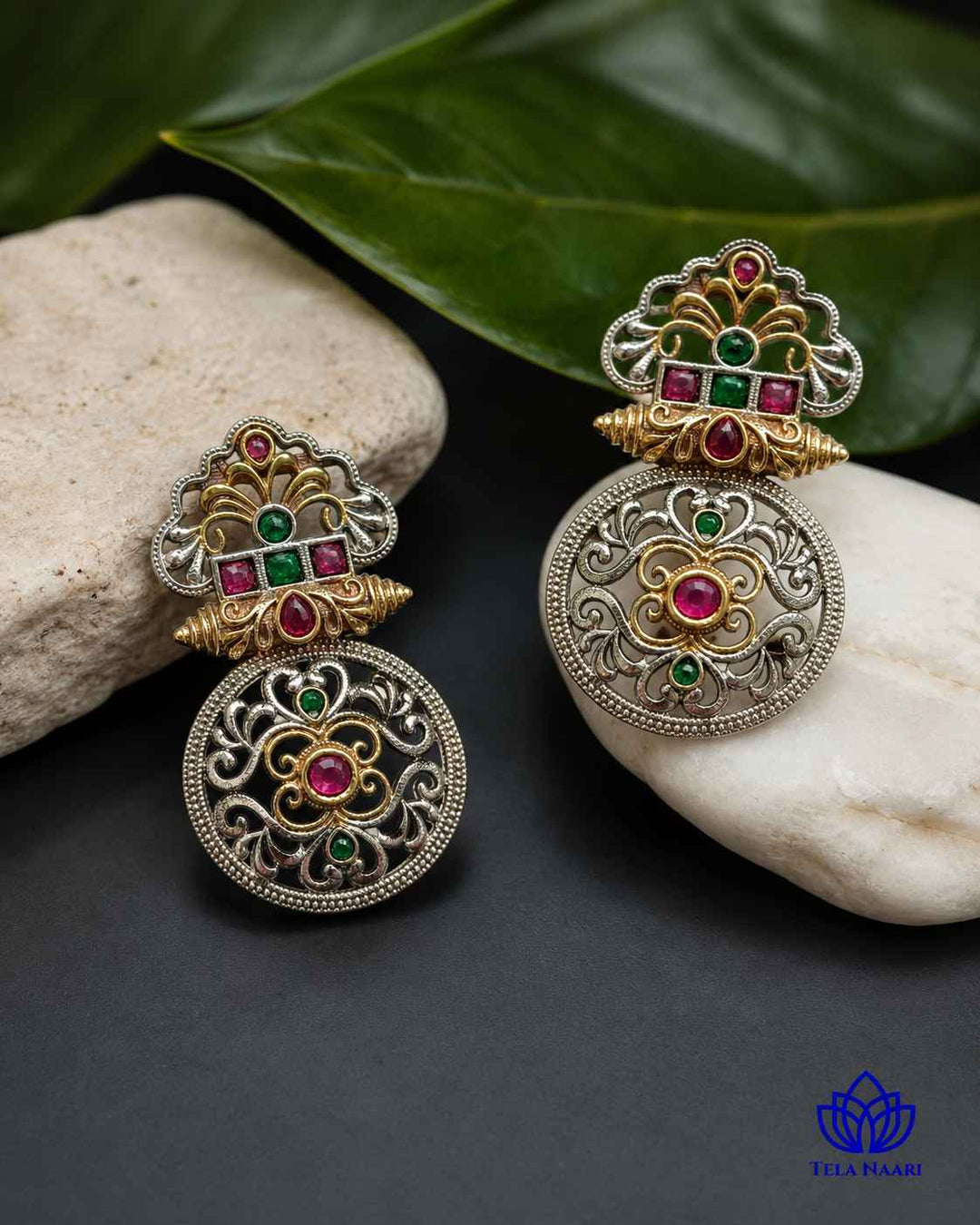 Timeless craftsmanship shines through in this oxidised earring&