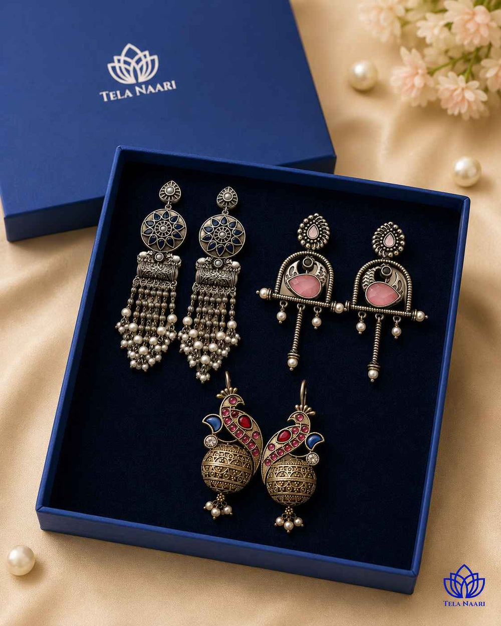 Timeless elegance in the Freya Hamper's earrings, a gift for sister