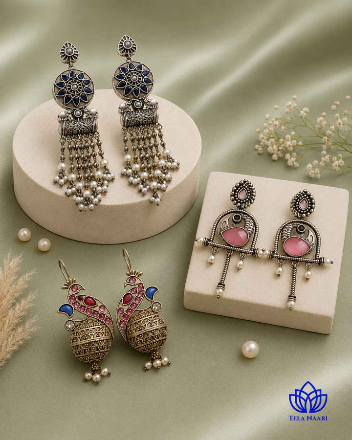 Trio of earrings in the Freya Hamper&