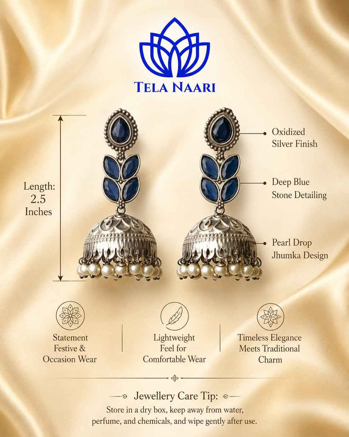 Teardrop silhouette curves gently into the jhumka&