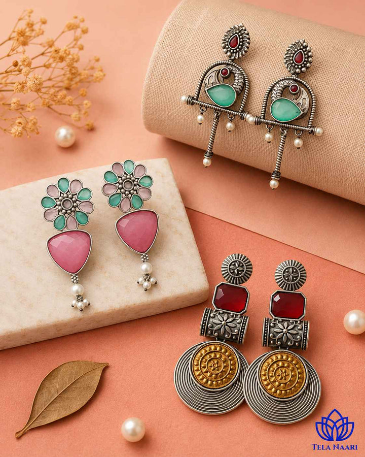 Wedding, Diwali, and Raksha Bandhan pick: Bluma Hamper Premium Box with 3 Pairs of Earrings, also suited for housewarming and corporate gifting