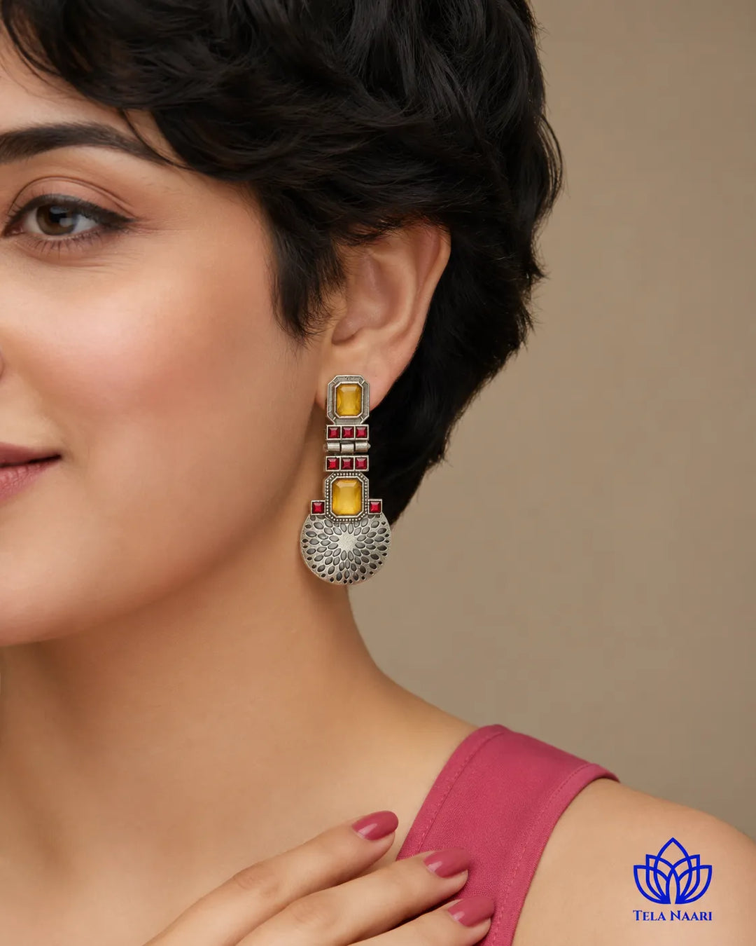 Luxurious finish gives this statement earring its timeless appeal.